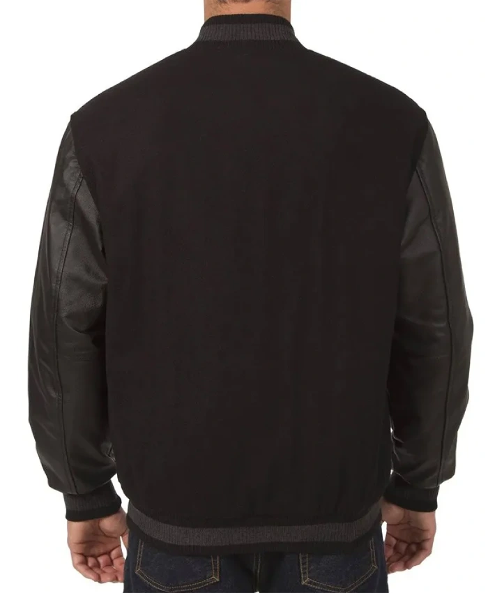 Arizona Diamondbacks Black Wool/Leather Varsity Jacket Arizona Diamondbacks Black Wool/Leather Varsity Jacket product image