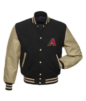 Arizona Diamondbacks Black Varsity Wool/Leather Jacket product image