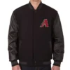 Arizona Diamondbacks Black Wool/Leather Varsity Jacket product image