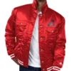 Arizona Diamondbacks Red Silver Tab Trucker Satin Jacket product image