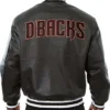 Arizona Diamondbacks Black Leather Varsity Jacket product image