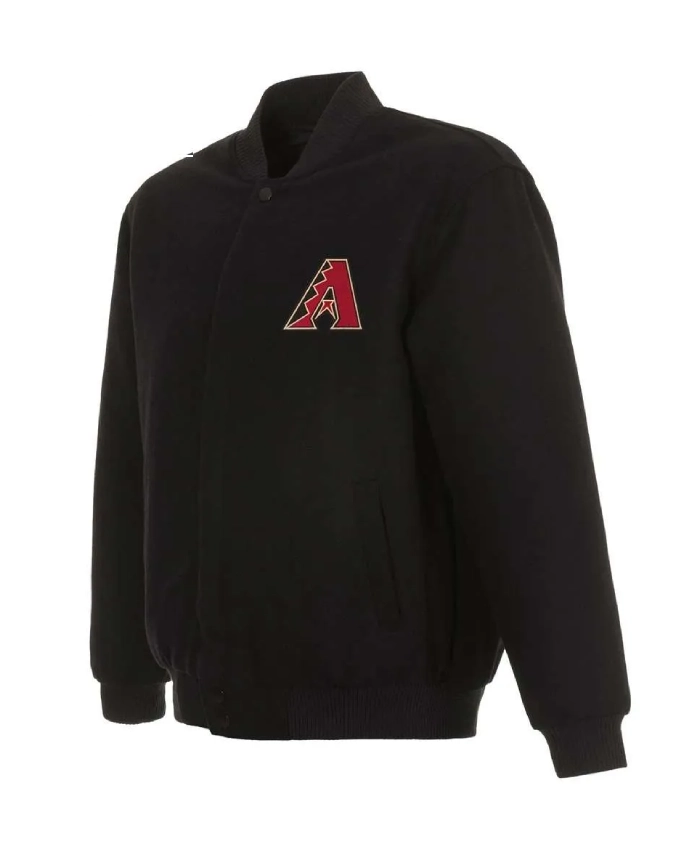 Arizona Diamondbacks Wool Varsity Black Jacket Arizona Diamondbacks Wool Varsity Black Jacket product image