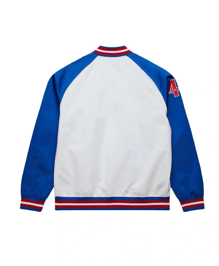 Atlanta Braves Royal and White Lightweight Satin Jacket Atlanta Braves Royal and White Lightweight Satin Jacket product image