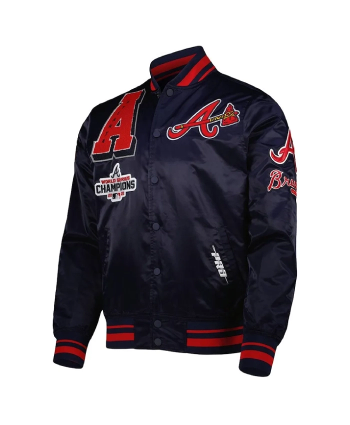 Atlanta Braves Mash Up Navy Jacket Atlanta Braves Mash Up Navy Jacket product image