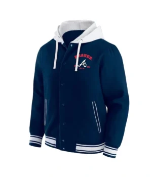 Atlanta Braves Navy Cotton Hooded Jacket product image