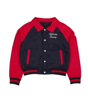 Atlanta Braves Navy and Red Throwback Jacket product image