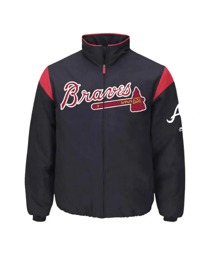 Atlanta Braves On-Field Navy Jacket Atlanta Braves On-Field Navy Jacket product image