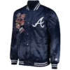 Atlanta Braves Patch Navy Satin Jacket product image