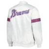 Atlanta Braves White Power Forward Varsity Jacket Atlanta Braves White Power Forward Varsity Jacket product image