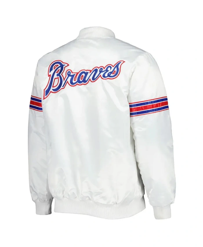 Atlanta Braves White Power Forward Varsity Jacket Atlanta Braves White Power Forward Varsity Jacket product image