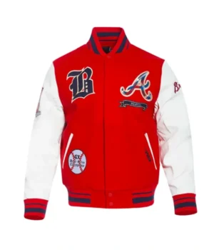 Atlanta Braves Prep Varsity Wool/Leather Jacket product image