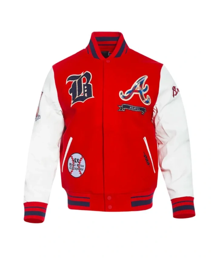 Atlanta Braves Prep Varsity Wool/Leather Jacket Atlanta Braves Prep Varsity Wool/Leather Jacket product image