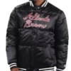 Atlanta Braves Puffer Black Satin Jacket product image