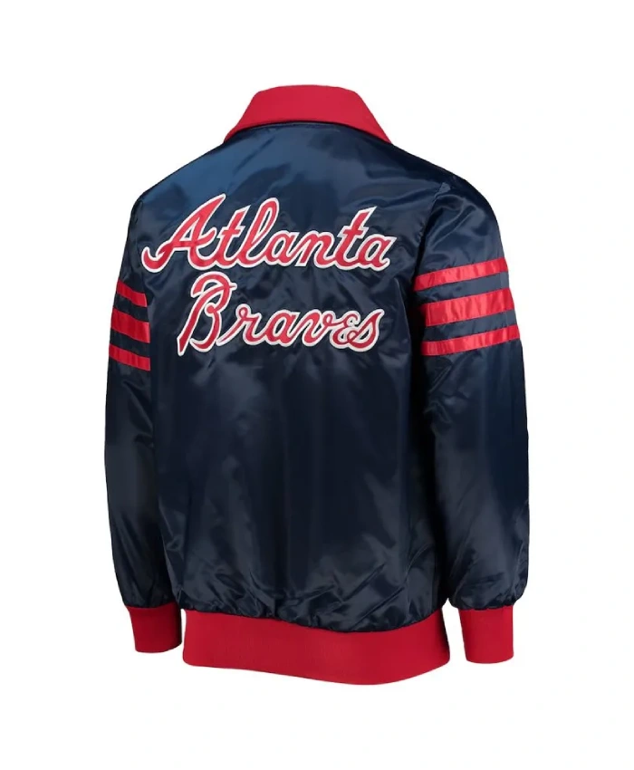The Captain II Atlanta Braves Navy Satin Jacket The Captain II Atlanta Braves Navy Satin Jacket product image