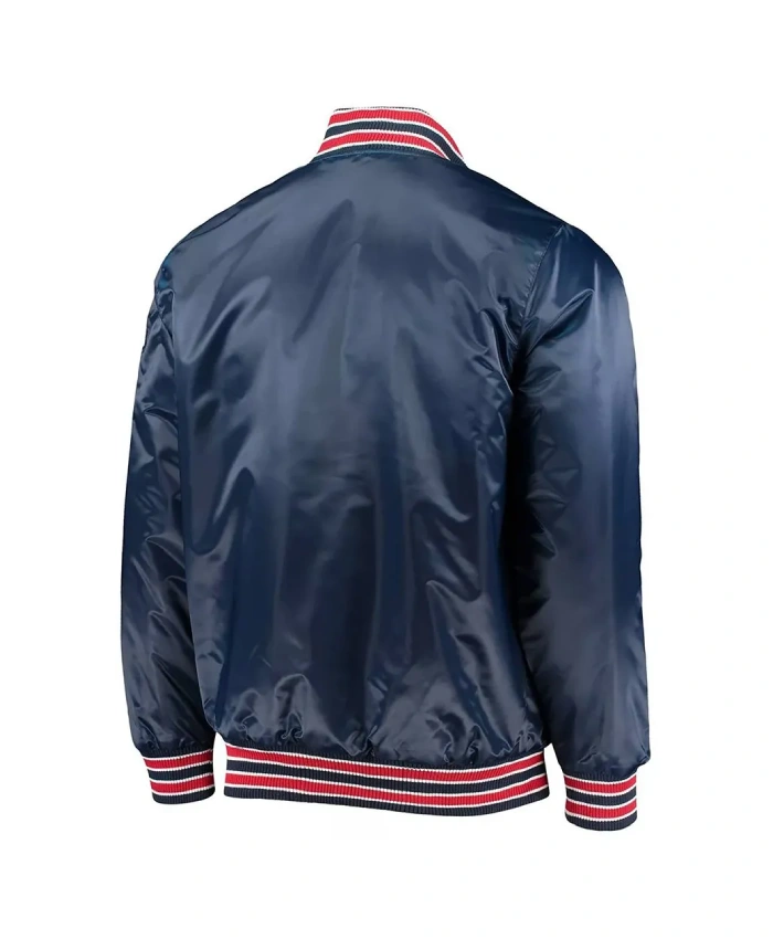 The Diamond Atlanta Braves Navy Satin Jacket The Diamond Atlanta Braves Navy Satin Jacket product image