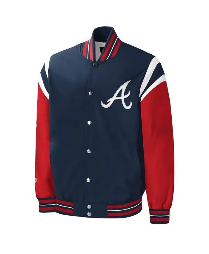 Atlanta Braves Title Holder Varsity Navy and Red Jacket Atlanta Braves Title Holder Varsity Navy and Red Jacket product image