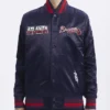 Atlanta Braves Turn It Up M Classic Rib Navy Satin Jacket product image
