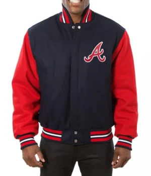 Atlanta Braves Two Tone Varsity Wool Jacket product image