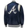Atlanta Braves Navy and White Full-Snap Satin Jacket product image