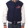 Navy/White Atlanta Braves Full-Snap Varsity Jacket product image