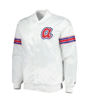 Atlanta Braves White Power Forward Varsity Jacket product image