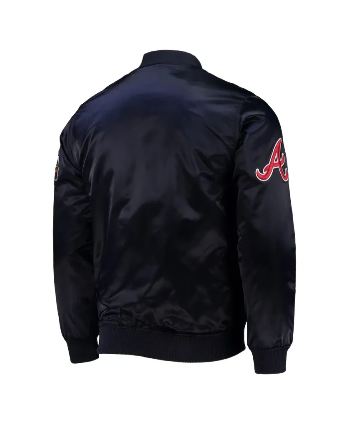 Navy Wordmark Atlanta Braves Full-Snap Jacket Navy Wordmark Atlanta Braves Full-Snap Jacket product image