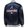 World Series Champions 2021 Atlanta Braves Navy Satin Jacket World Series Champions 2021 Atlanta Braves Navy Satin Jacket product image