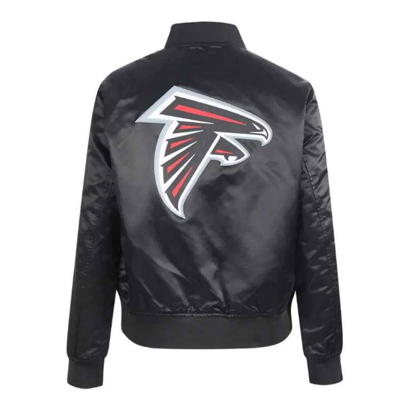 Atlanta Falcons Classic Black Satin Jacket Atlanta Falcons Classic Black Satin Jacket product image