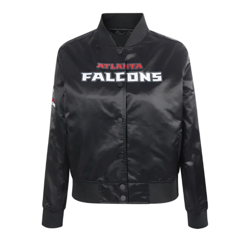 Atlanta Falcons Classic Black Satin Jacket Atlanta Falcons Classic Black Satin Jacket product image