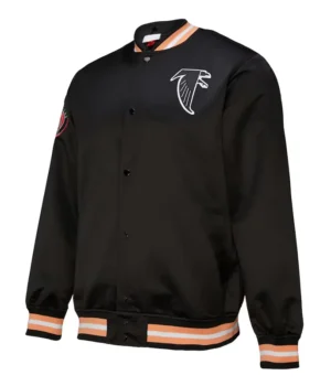 Atlanta Falcons Double Down Black Satin Jacket product image