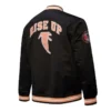 Atlanta Falcons Double Down Black Satin Jacket Atlanta Falcons Double Down Black Satin Jacket product image