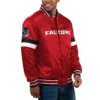 Atlanta Falcons Locker Room Red Varsity Satin Jacket product image