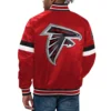 Atlanta Falcons Locker Room Red Varsity Satin Jacket Atlanta Falcons Locker Room Red Varsity Satin Jacket product image