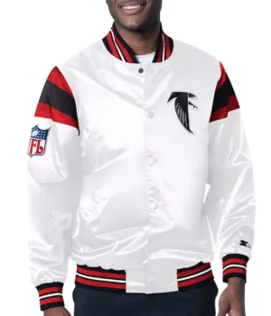 Atlanta Falcons Midweight White Satin Jacket product image