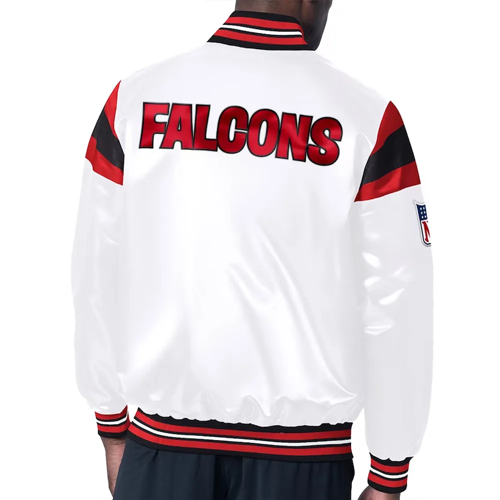 Atlanta Falcons Midweight White Satin Jacket Atlanta Falcons Midweight White Satin Jacket product image