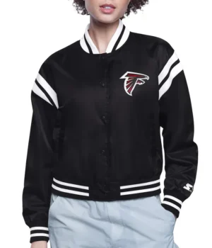 Atlanta Falcons Printed Logo Varsity Satin Jacket product image