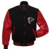 Atlanta Falcons Red and Black Letterman Jacket product image
