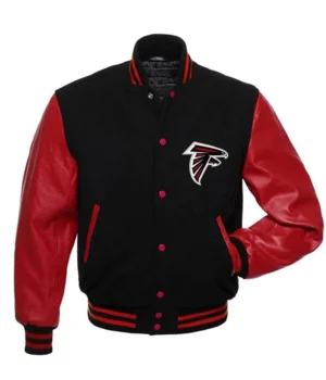 Atlanta Falcons Red and Black Letterman Jacket product image