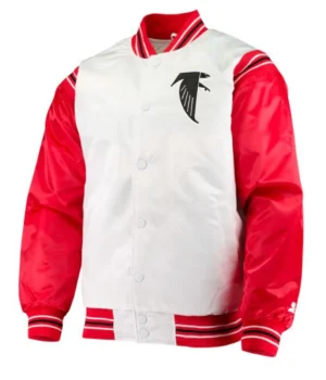 Atlanta Falcons Red and White Starter Satin Jacket product image