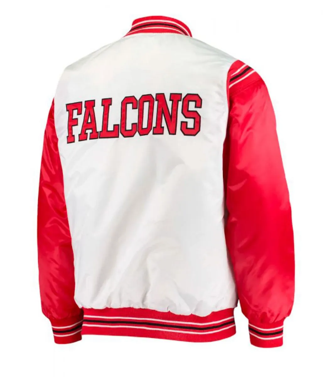 Atlanta Falcons Red and White Starter Satin Jacket Atlanta Falcons Red and White Starter Satin Jacket product image