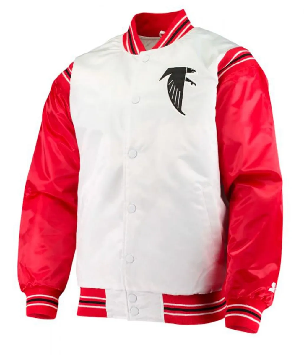 Atlanta Falcons Red and White Starter Satin Jacket Atlanta Falcons Red and White Starter Satin Jacket product image