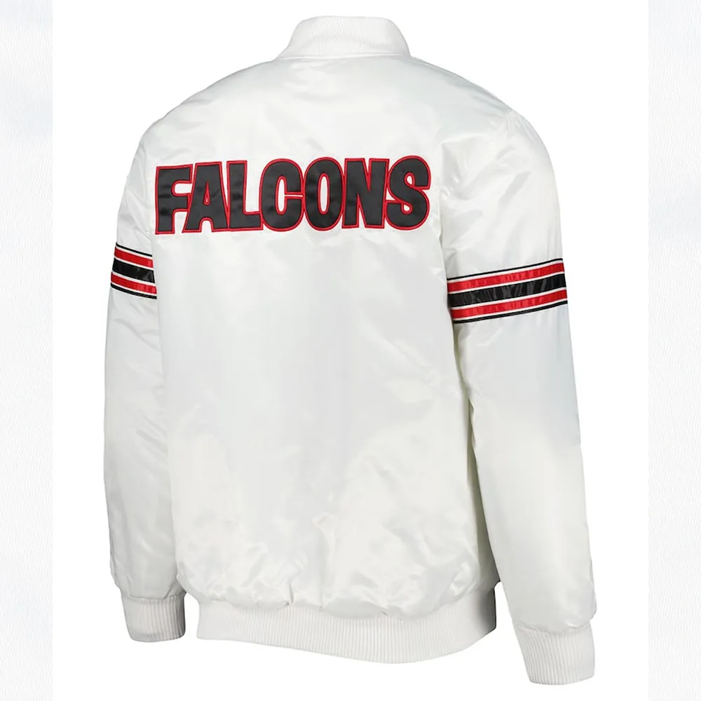 Atlanta Falcons The Power Forward White Satin Jacket Atlanta Falcons The Power Forward White Satin Jacket product image