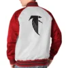 Atlanta Falcons Throwback Varsity Red and Satin Jacket product image