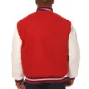 Atlanta Falcons Varsity Red and White Wool-Leather Jacket product image