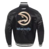 Atlanta Hawks 2024/25 City Edition Chenille Black Satin Jacket product image