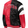Atlanta Hawks 75th Anniversary Full-Snap Black and Red Satin Jacket product image