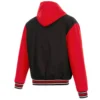 Atlanta Hawks Black and Red Varsity Hooded Jacket product image