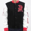 Atlanta Hawks Black and White Letterman Jacket product image