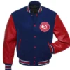 Atlanta Hawks NBA Red and Blue Varsity Jacket product image