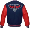 Atlanta Hawks NBA Red and Blue Varsity Jacket product image